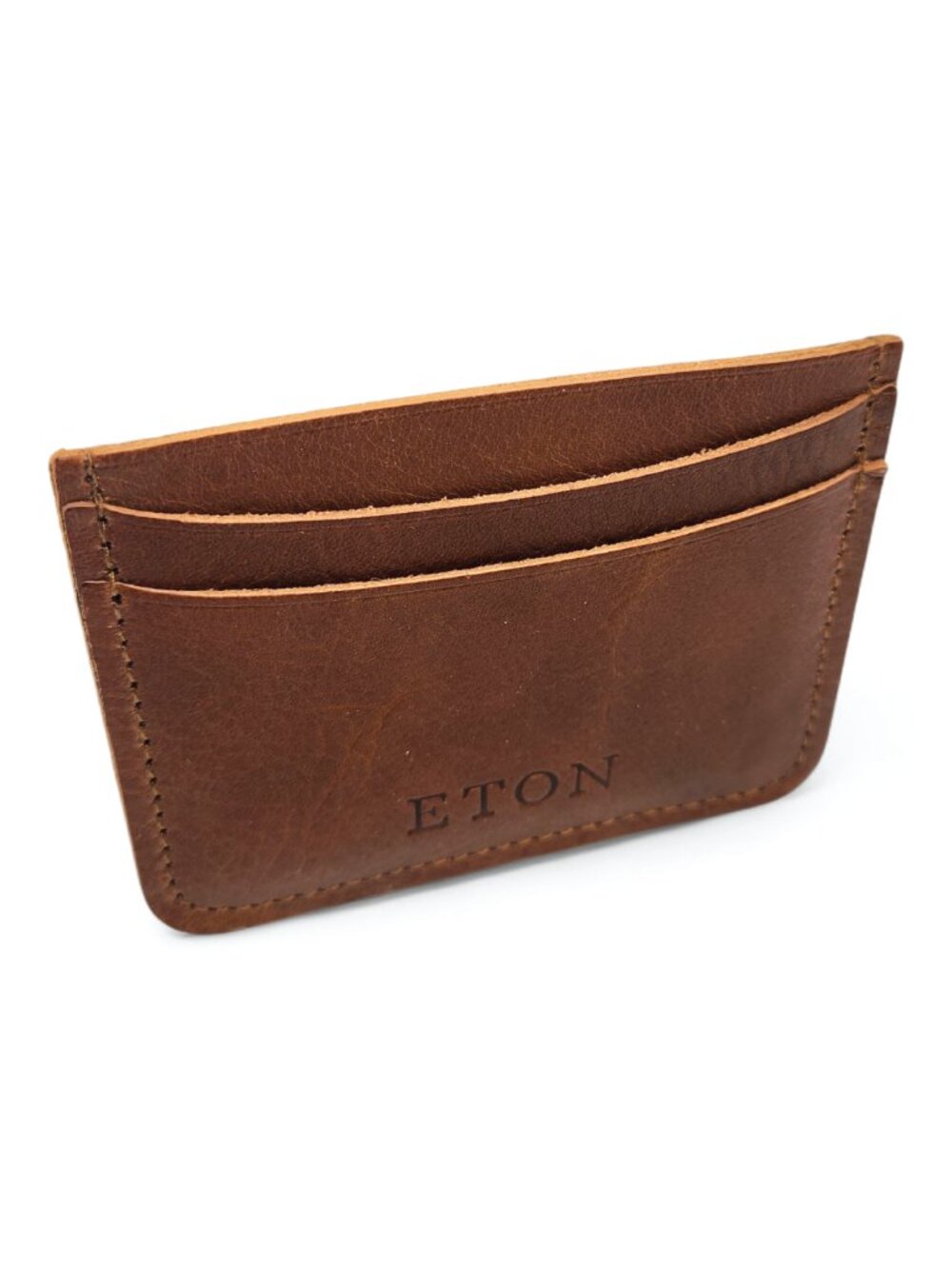 ETON Brown Leather Cardholder & Harry Rosen Pouch - Picture 4 of 9